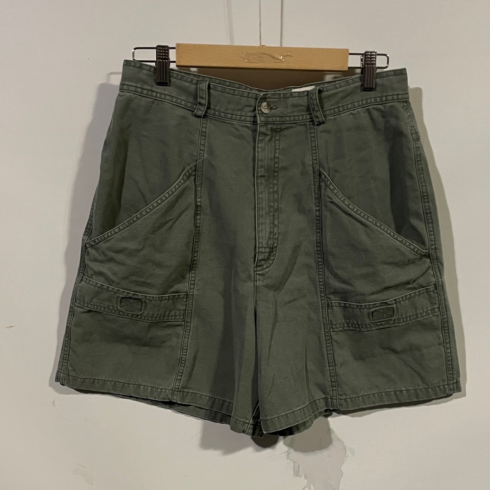 Vintage 90s Columbia Casual Green Cargo Shorts